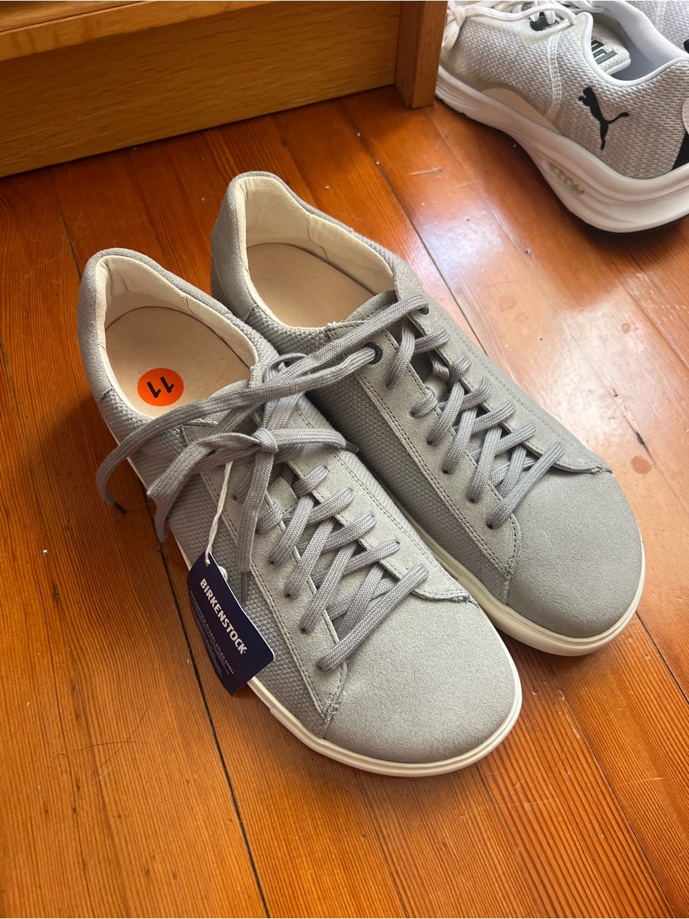 Birkenstock Men's Low-Top Sneakers in Light Gray Suede